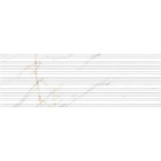 Ardenza Lines Brillo 30x90 λευκό γυαλιστερό ανάγλυφο πλακάκι τοίχου